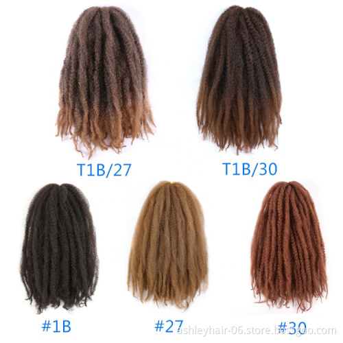 Julianna private label synthetic braiding hair kinky hair kanekalon afro kinky braids 18inches Cuban Marley Braid Hair
